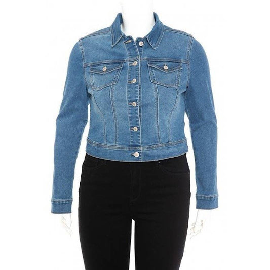 Denim Diva Plus Size Jacket – Medium Wash Magic
