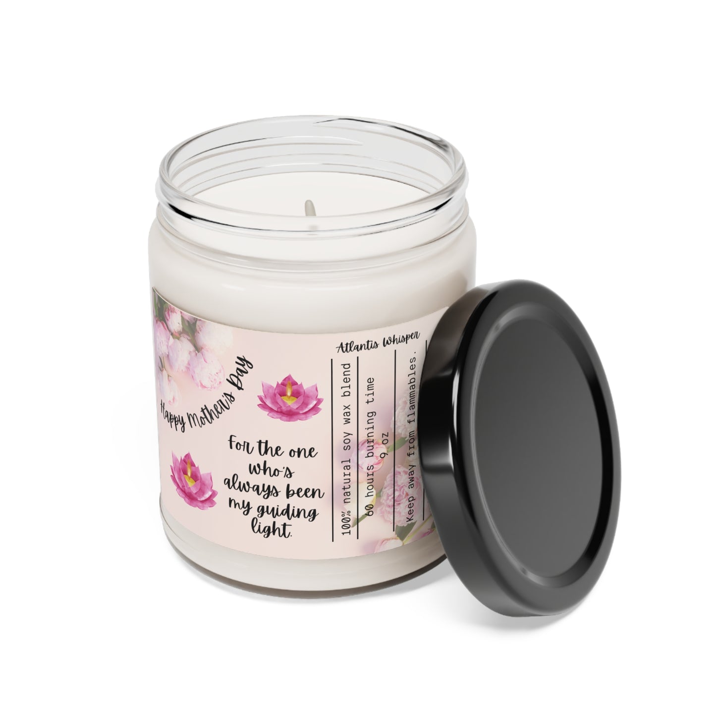 Happy Mothers Day Scented Soy Candle 9oz, Gift for Mom, Mothers Day, Gift from Kids, Gift from Daughter, Gift from Son