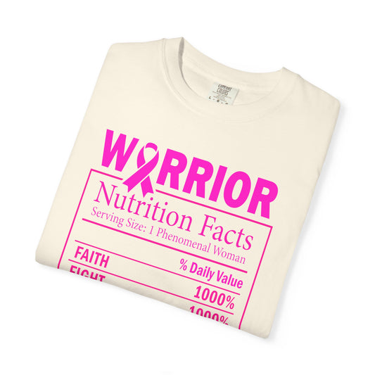 Warrior Nutrition Facts Breast Cancer Awareness Tee – Faith, Hope & Courage Edition