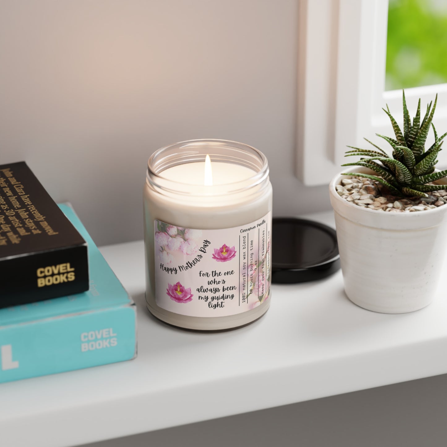 Happy Mothers Day Scented Soy Candle 9oz, Gift for Mom, Mothers Day, Gift from Kids, Gift from Daughter, Gift from Son
