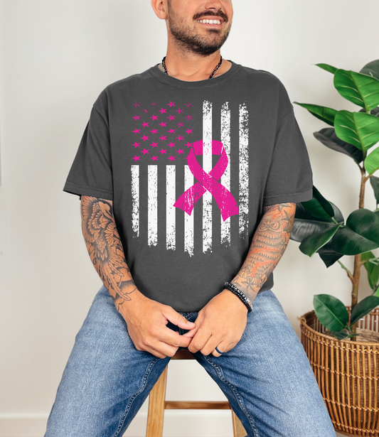Unisex Breast Cancer Awareness Flag Tee