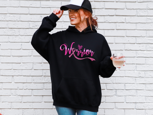 Warrior Breast Cancer Awareness Hoodie – Gildan 18500 (S-5XL)