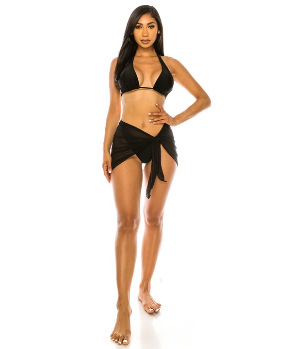 Beach Bombshell 3-Piece Bikini Set – Sizzle in Style!