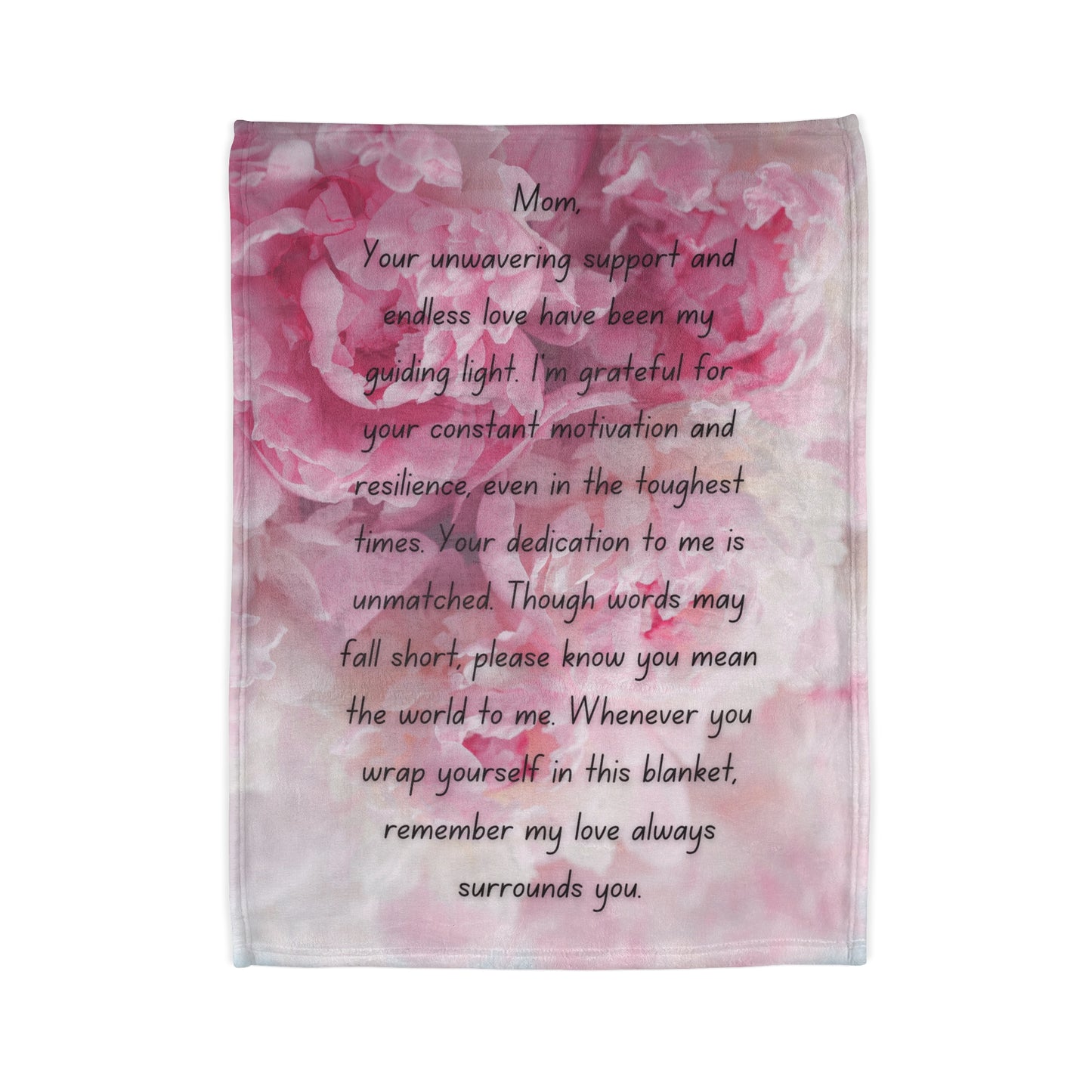 Gift for Mom Blanket, Mother's Day Gift, Throw Blanket, Peonies, Flowers, Gift for Her