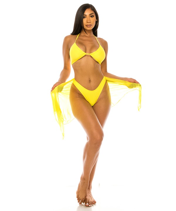 Beach Bombshell 3-Piece Bikini Set – Sizzle in Style!