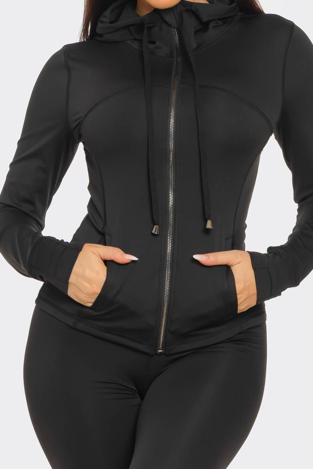 Midnight Sculpt Zip Hoodie And Flare Leggings Set For Women Sculpting Athleisure