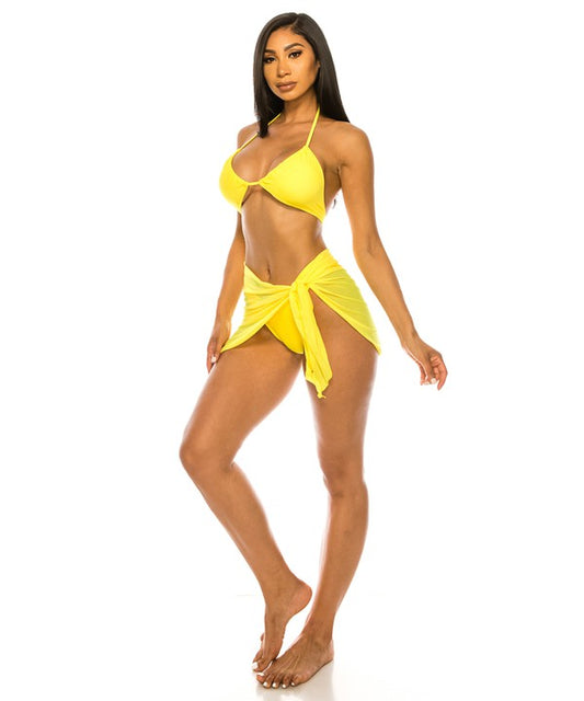 Beach Bombshell 3-Piece Bikini – Sizzle in Style!
