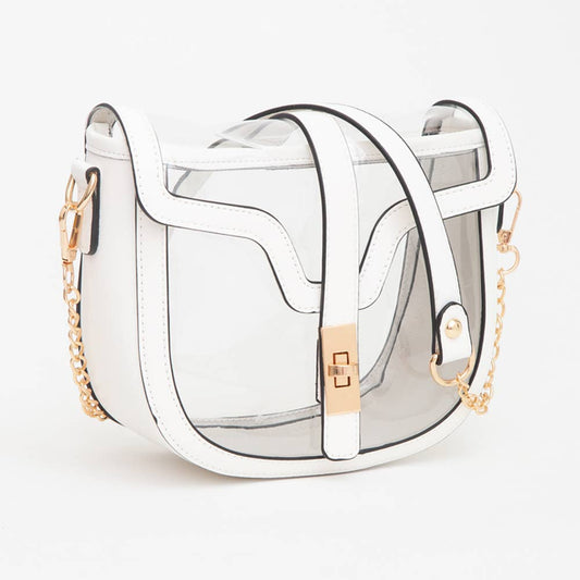 Clear Transparent Saddle Bag