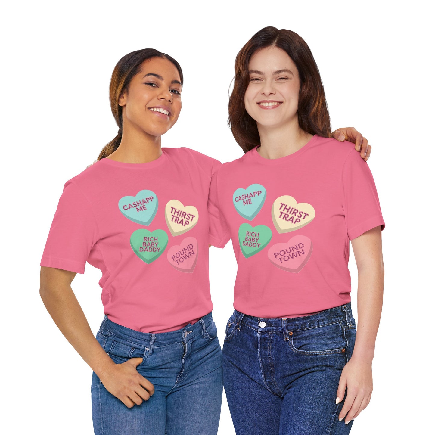 Ratchet Romance Valentines Day Graphic Tee Bold Flirty Candy Heart Design For Bold Women