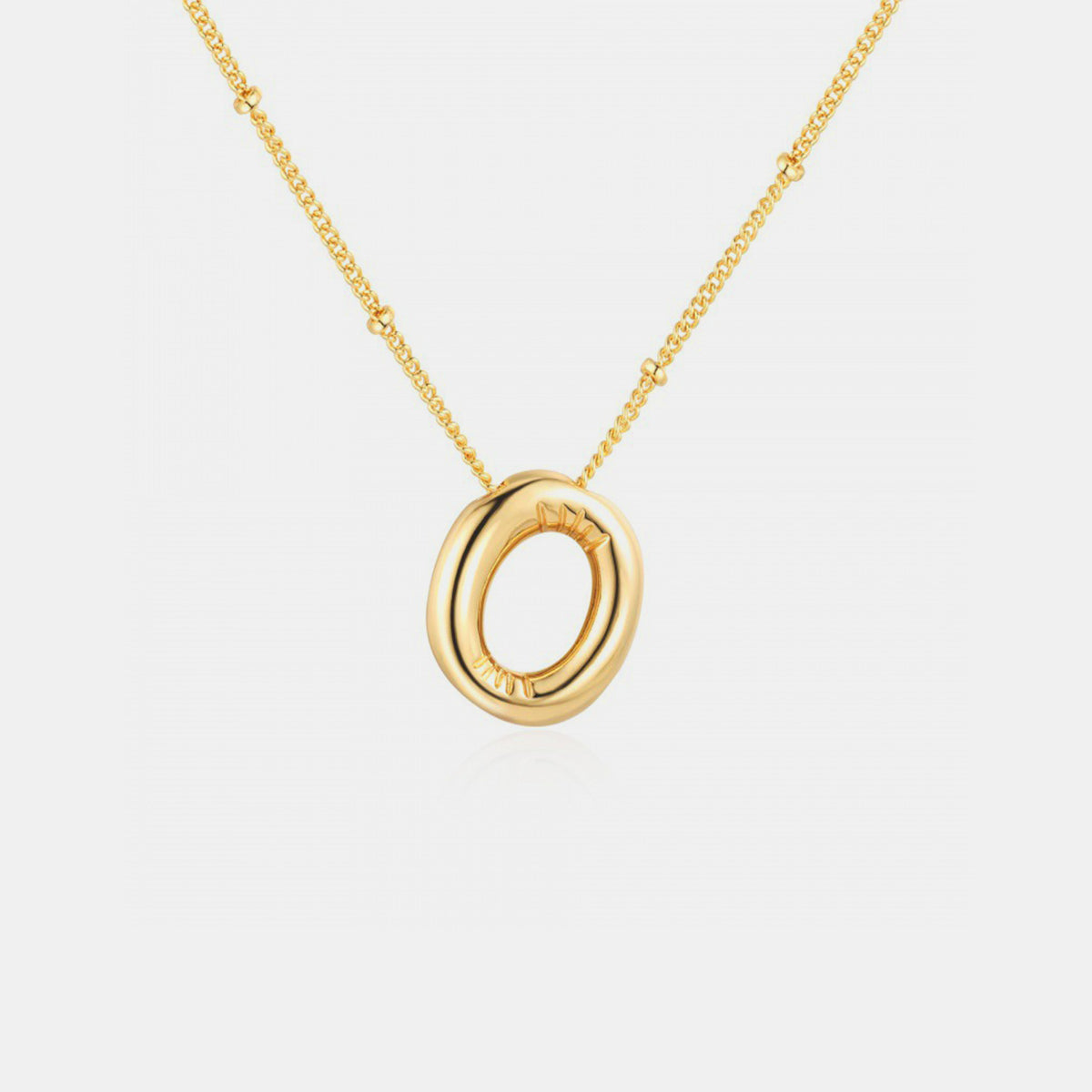 Golden Glow Bubble Initial Necklace – Make Your Statement Shine!