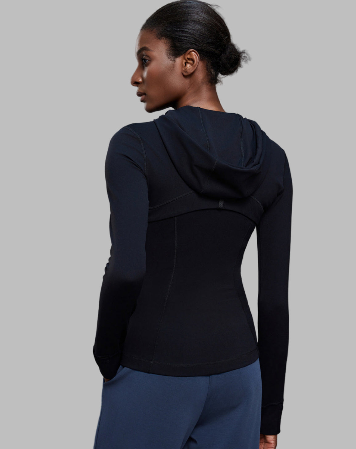 Yoga Slim Fit Hooded Sports Fitness Long Sleeved Jacket