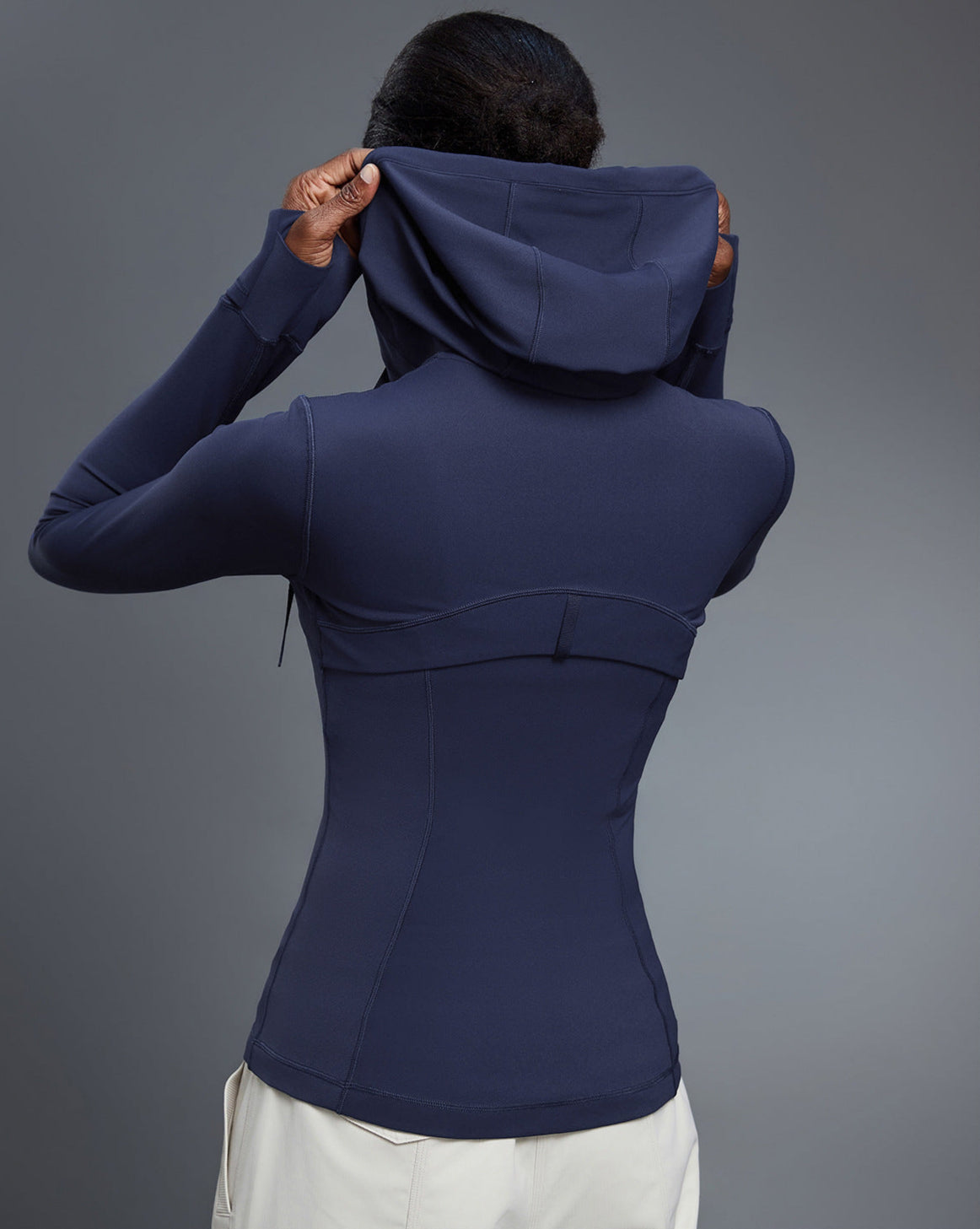 Yoga Slim Fit Hooded Sports Fitness Long Sleeved Jacket