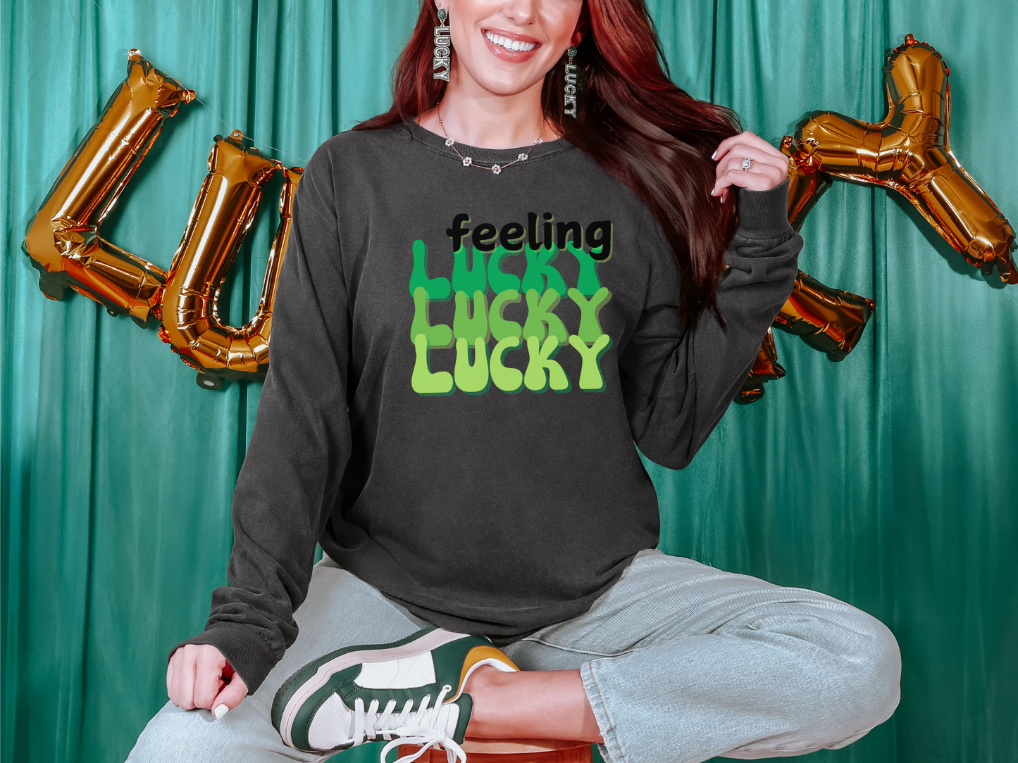Feeling Lucky Comfort Colors Sweatshirt – St. Patrick's Day Vibes