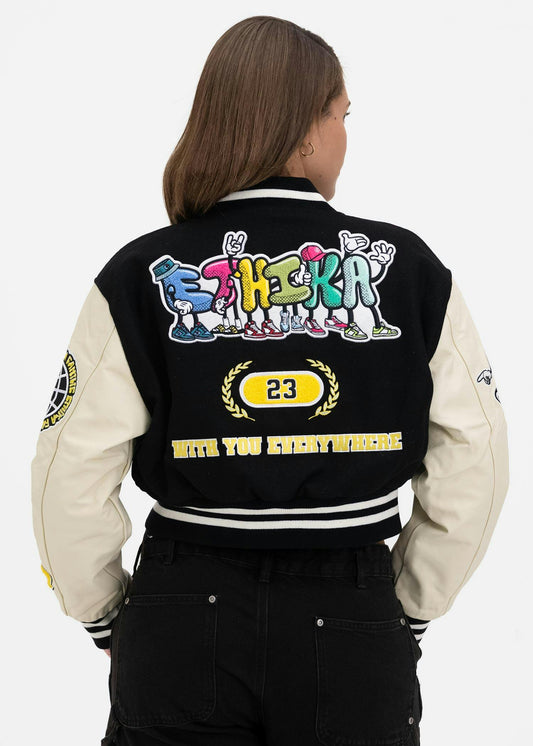 Upper Case | Womens Crop Varsity Jacket