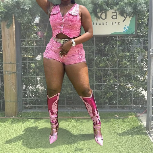 Pink Rodeo Rebel Denim Set