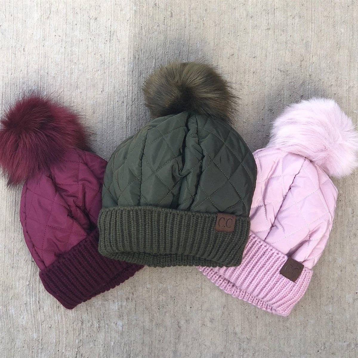 Snap & Slay Quilted Pom Beanie – The Perfect Blend of Cozy and Chic!