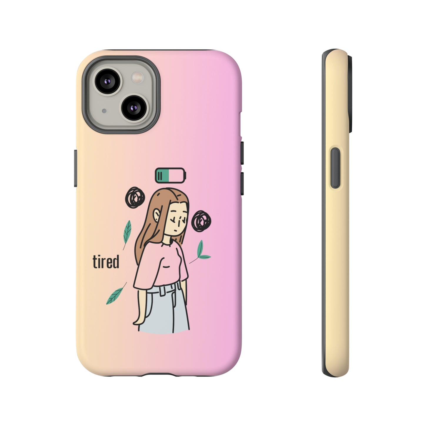 Tired Mama Custom Protective Phone Case for Apple iPhone 13-15