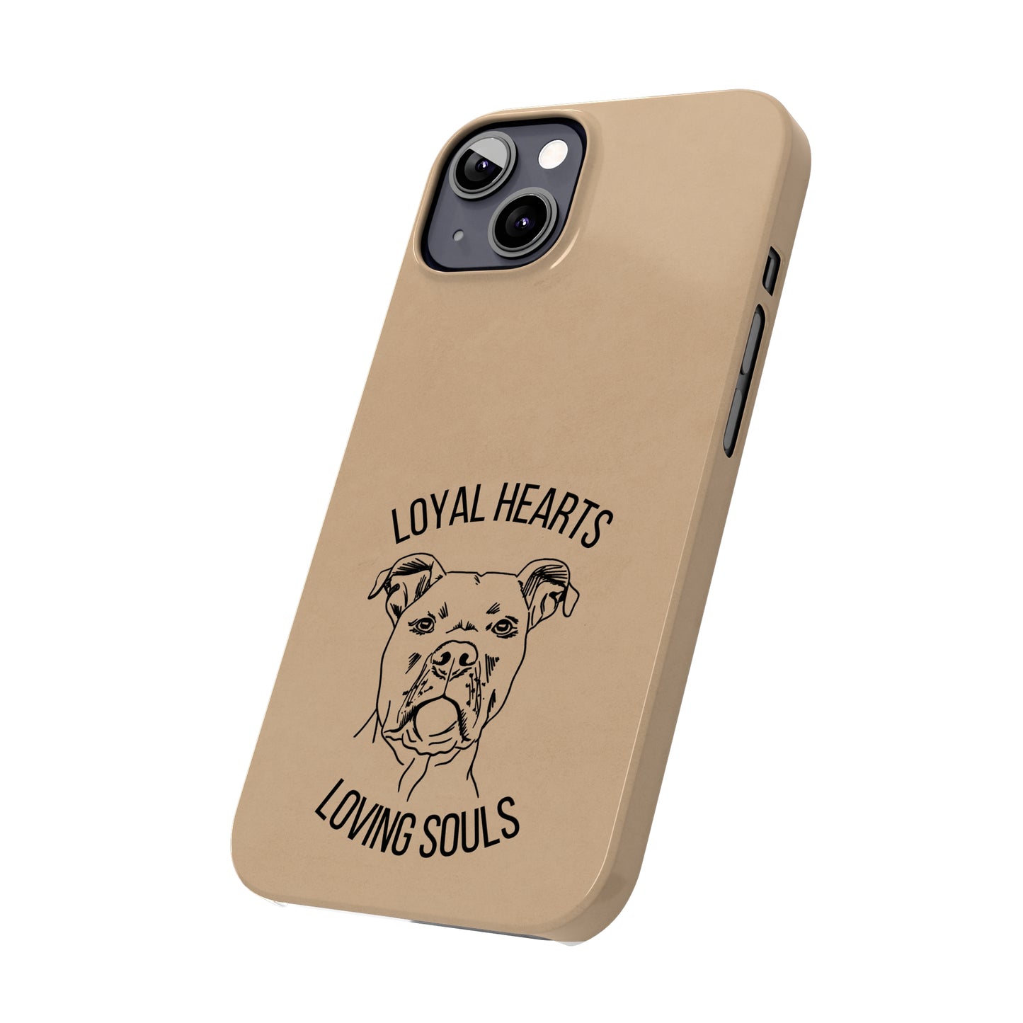 Loyal Hearts Loving Souls Pitbull iPhone Case, iPhone 13-15