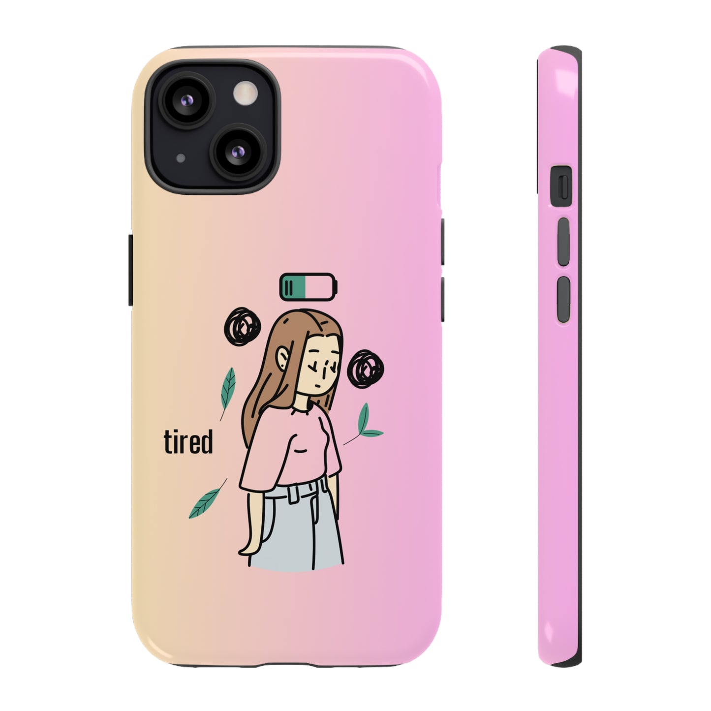 Tired Mama Custom Protective Phone Case for Apple iPhone 13-15