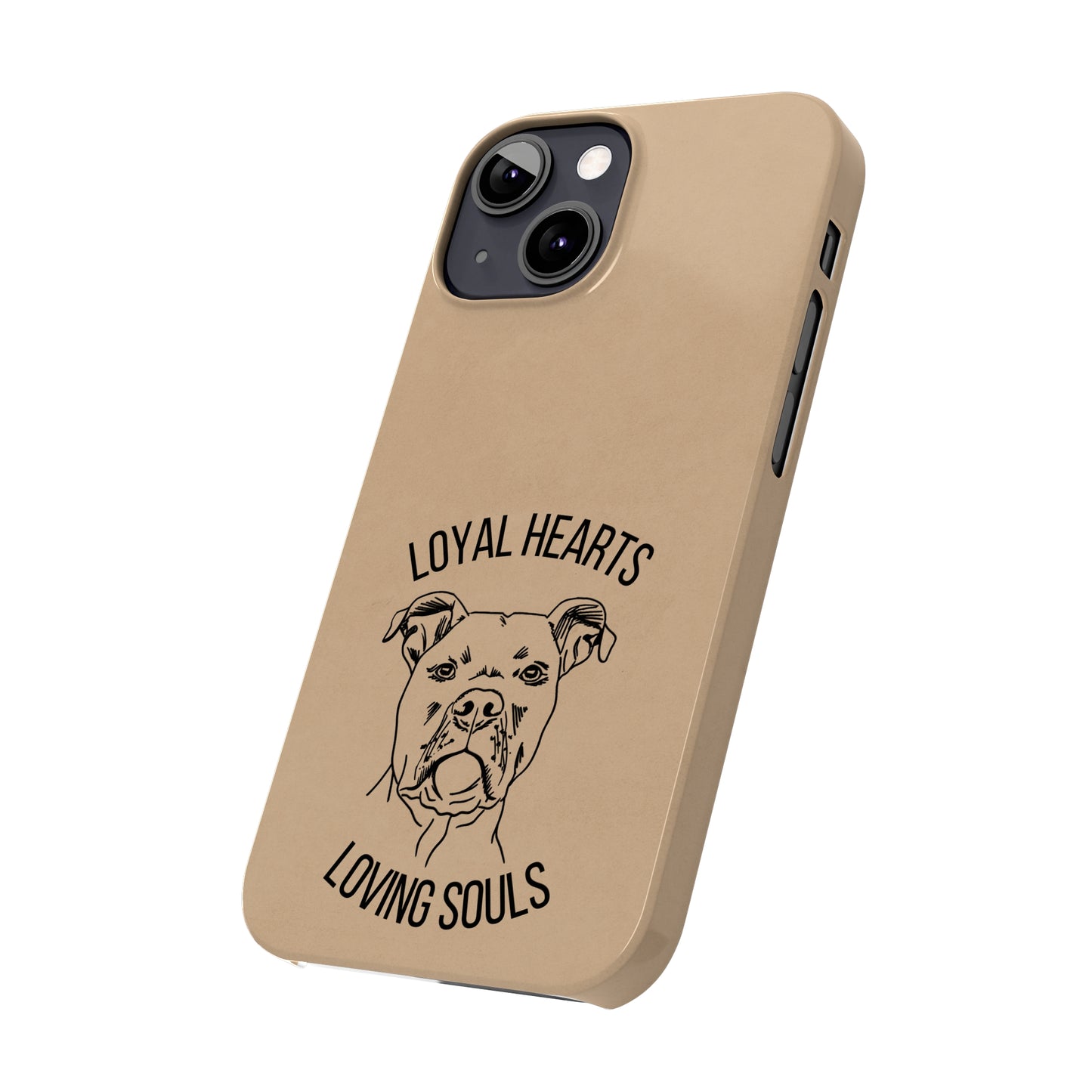 Loyal Hearts Loving Souls Pitbull iPhone Case, iPhone 13-15