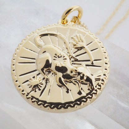 Chinese Zodiac Coin Necklace - Rat