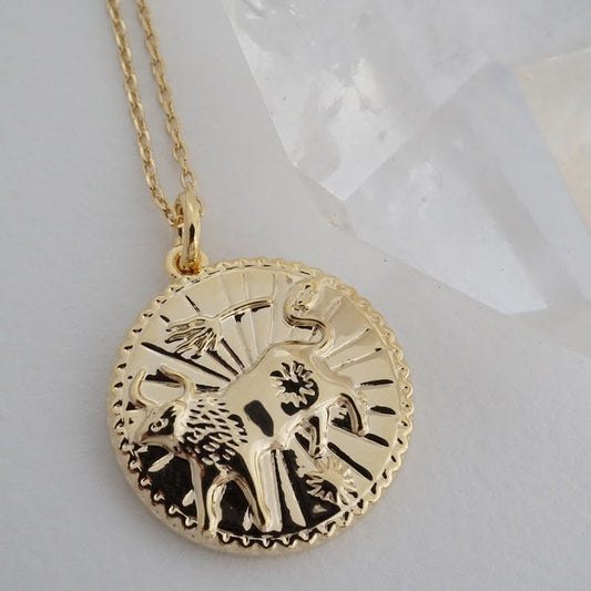 Chinese Zodiac Coin Necklace - Ox