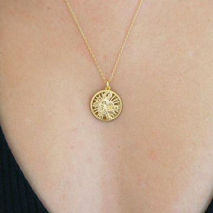 Chinese Zodiac Coin Necklace - Tiger