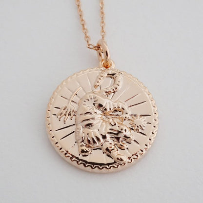 Chinese Zodiac Coin Necklace - Tiger