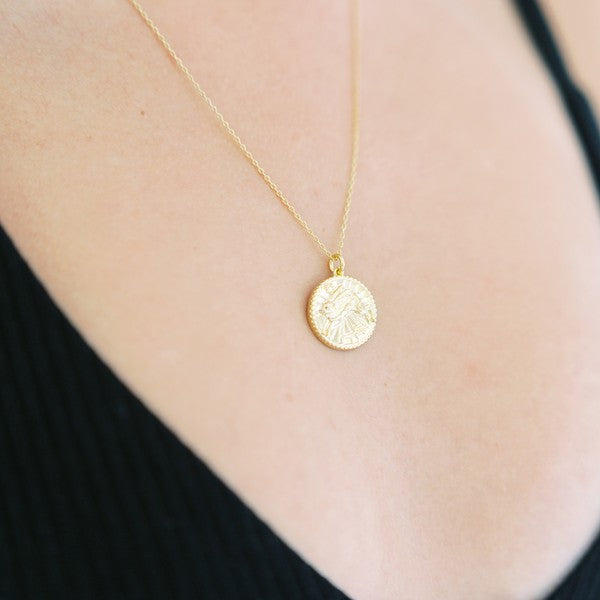 Chinese Zodiac Coin Necklace - Rabbit