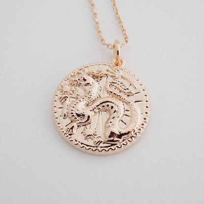 Chinese Zodiac Coin Necklace - Dragon