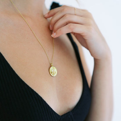 Chinese Zodiac Coin Necklace - Snake