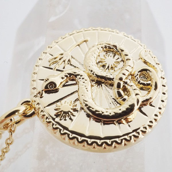 Chinese Zodiac Coin Necklace - Snake