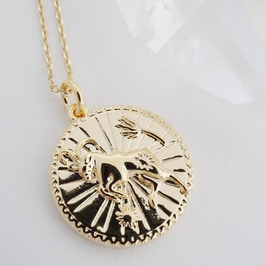 Chinese Zodiac Coin Necklace - Goat