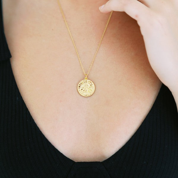 Chinese Zodiac Coin Necklace - Monkey