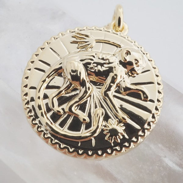 Chinese Zodiac Coin Necklace - Monkey