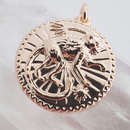 Chinese Zodiac Coin Necklace - Monkey