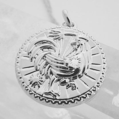 Chinese Zodiac Coin Necklace - Rooster