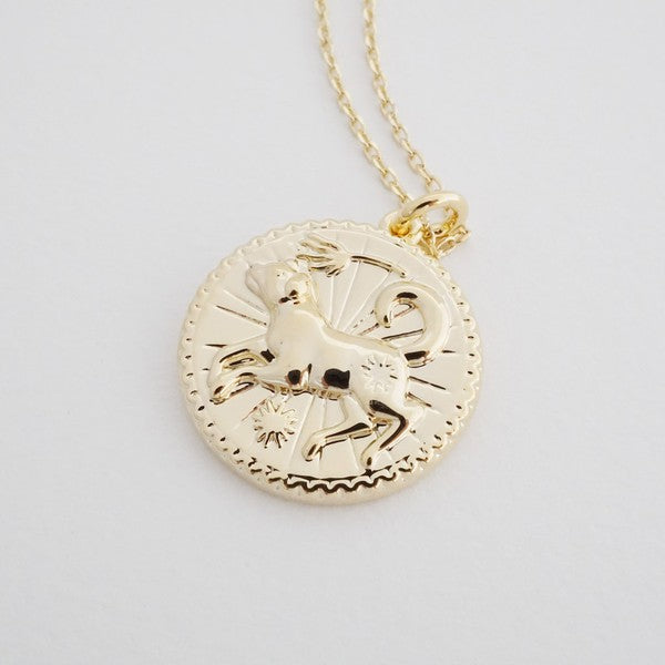 Chinese Zodiac Coin Necklace - Dog