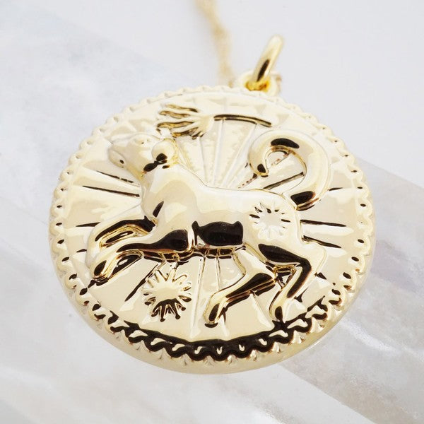 Chinese Zodiac Coin Necklace - Dog