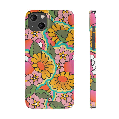 Vintage Petals iPhone Case, iPhone 13-15