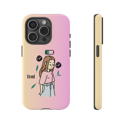 Tired Mama Custom Protective Phone Case for Apple iPhone 13-15