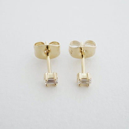 Crystal Baguette Studs