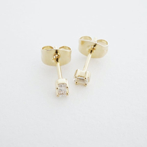 Crystal Baguette Studs