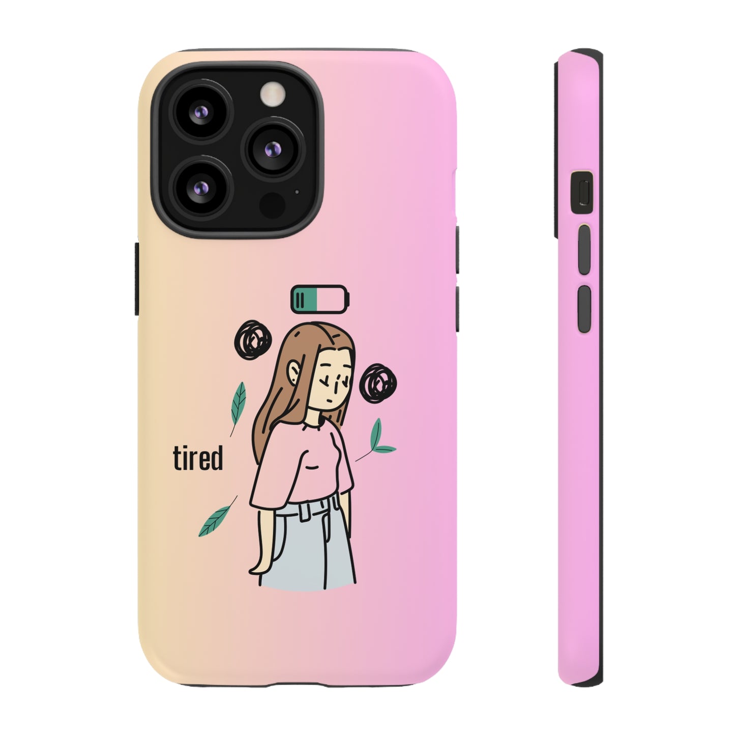 Tired Mama Custom Protective Phone Case for Apple iPhone 13-15