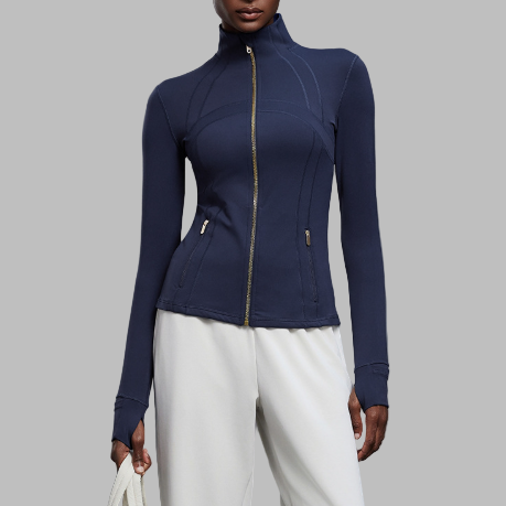 Stand Collar Zipper Yoga Running Sports Jacket