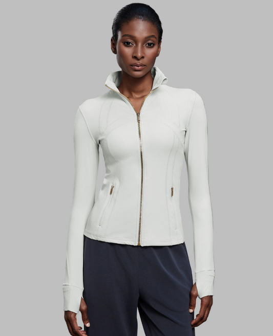 Stand Collar Zipper Yoga Running Sports Jacket