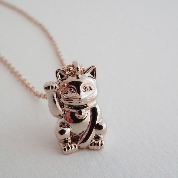 Lucky Cat Charm Necklace