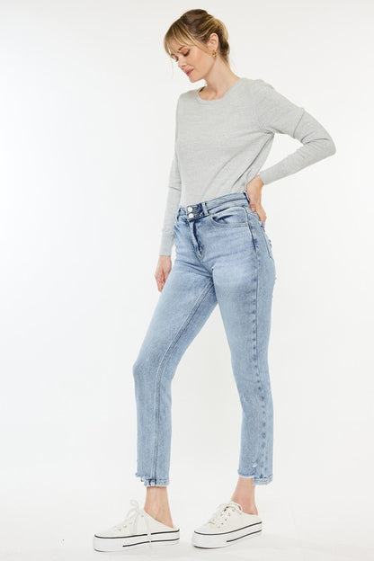 High Rise Slim Straight Jeans KanCan