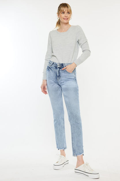 High Rise Slim Straight Jeans KanCan