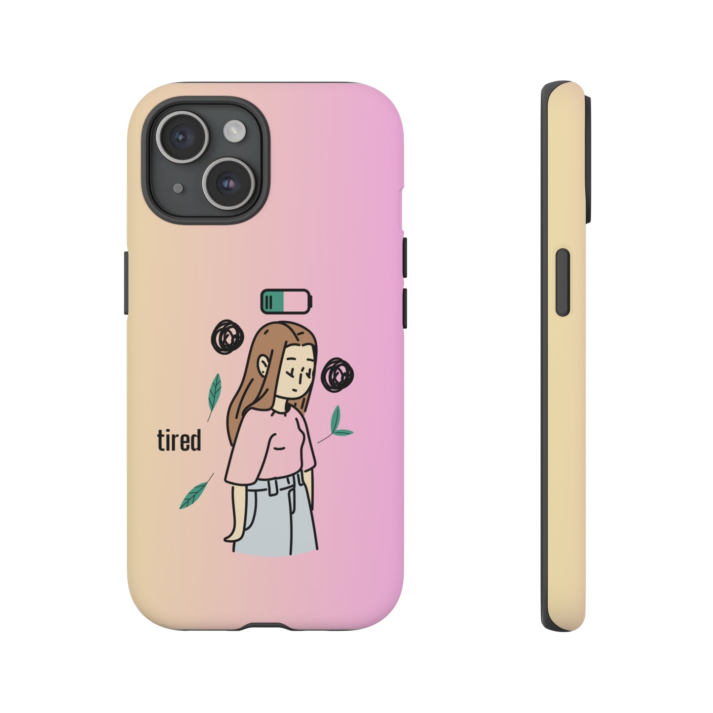 Tired Mama Custom Protective Phone Case for Apple iPhone 13-15